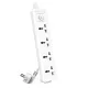 Deli ET403 Universal Hole Extension Cord 2 Pin 4 Port 3 Meter Power Strip